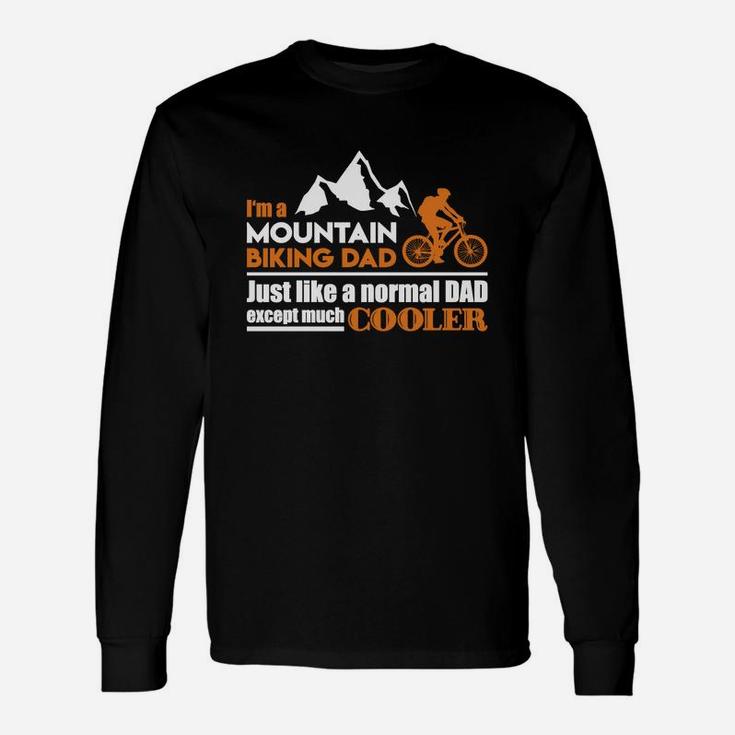 Mountain Biking Dad Shirt Long Sleeve T-Shirt
