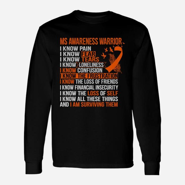Ms Awareness Support Ms Awareness Warrior Long Sleeve T-Shirt