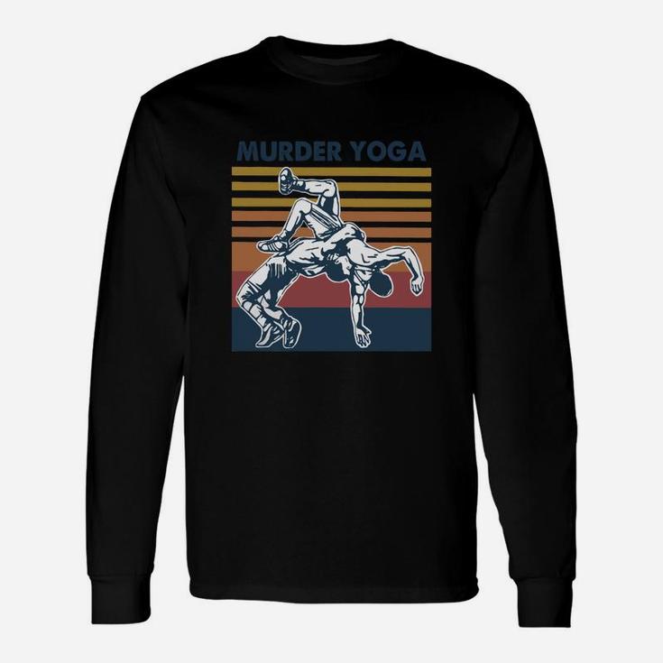 Murder Yoga Vintage Retro Taekwondo Long Sleeve T-Shirt