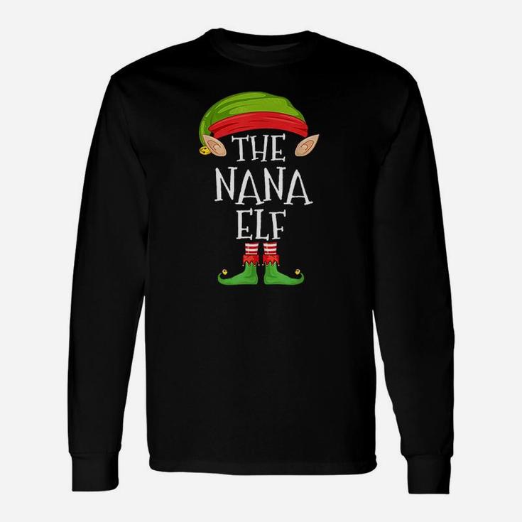 Nana Elf Christmas Nana Elf Matching Women Long Sleeve T-Shirt