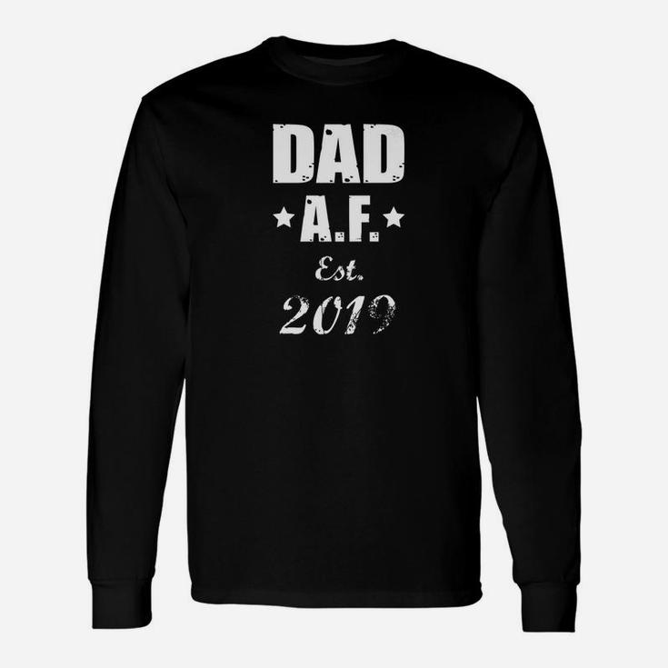New Dads Dad Af Est 2019 Fathers Day Premium Long Sleeve T-Shirt