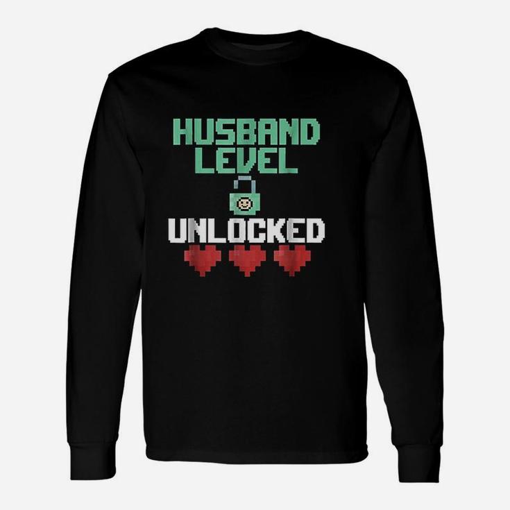 New Husband Level Unlocked Just Married Gamer Long Sleeve T-Shirt