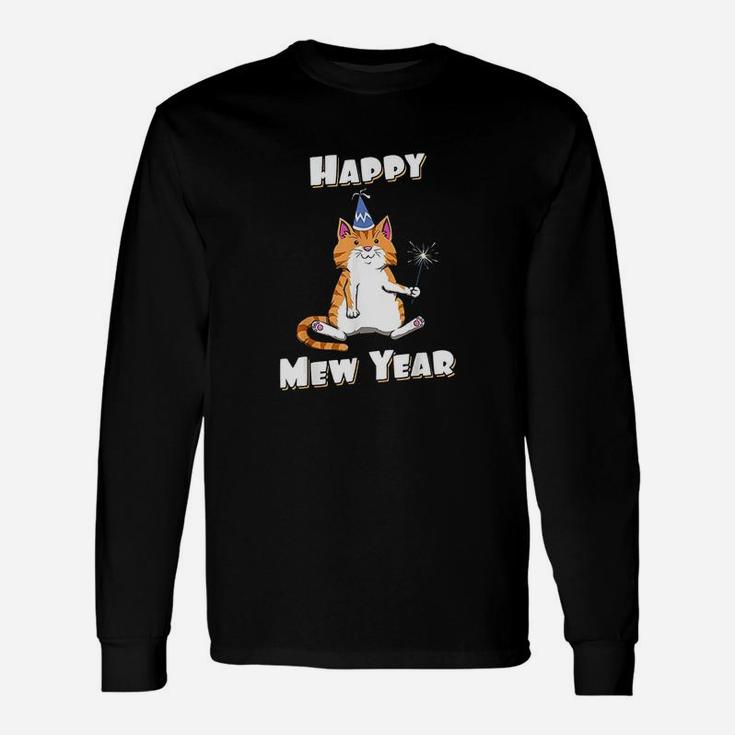 New Year Eve Cat Happy Mew Year Long Sleeve T-Shirt