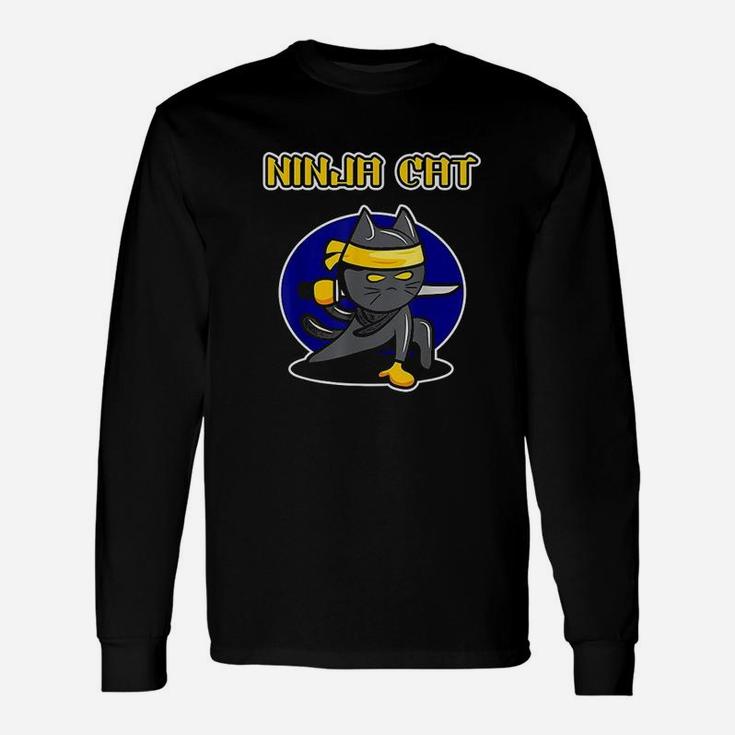 Ninja Cat For Men And Women Cool Ninja Cat Long Sleeve T-Shirt