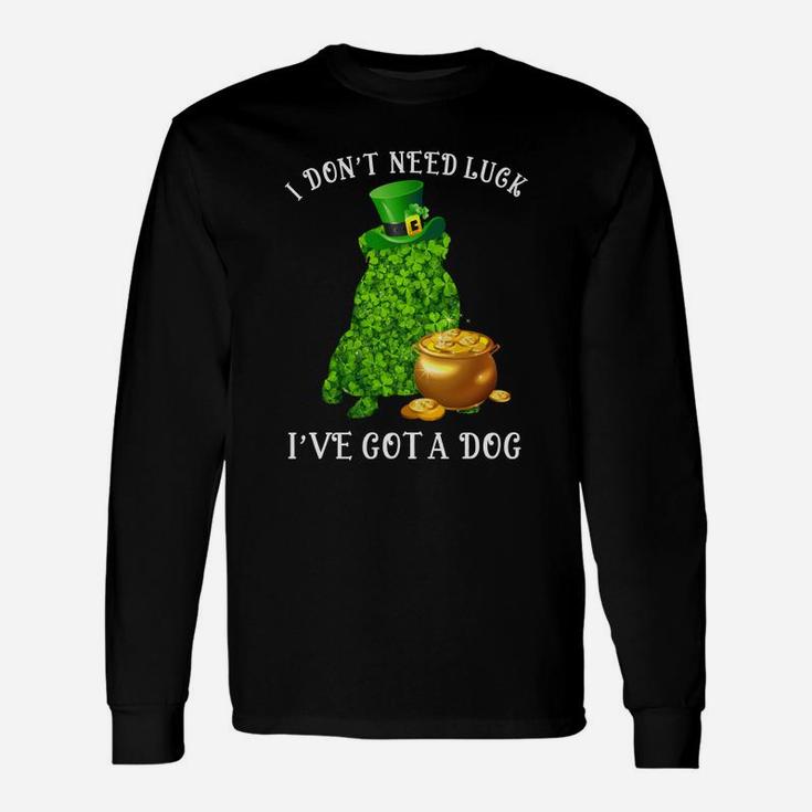 I Do Not Need Luck I Have Got A Pug Shamrock St Patricks Day Dog Lovers Long Sleeve T-Shirt