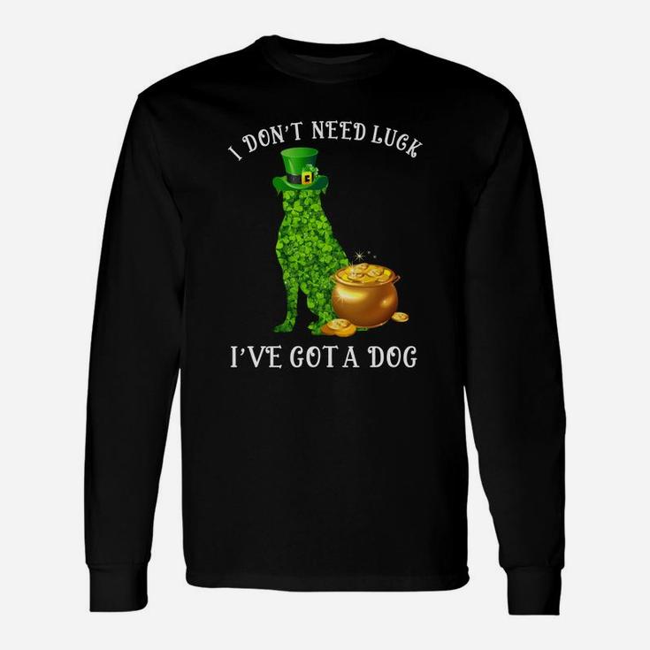 I Do Not Need Luck I Have Got A Rottweiler Shamrock St Patricks Day Dog Lovers Long Sleeve T-Shirt