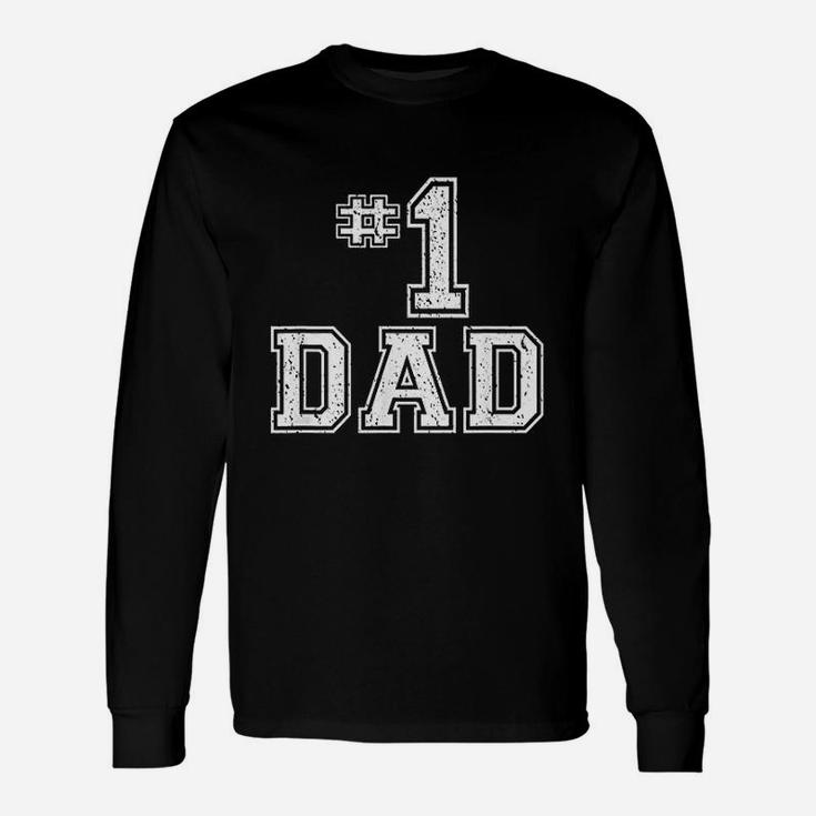 wide dad Dad LONG-SLEEVE T-SHIRTS サイズ1 Number 1 Dad Fathers Day For Dad Long Sleeve T-Shirt - Seseable