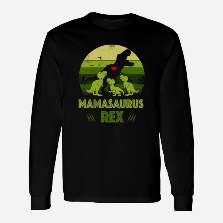 Official Mamasaurus Rex Vintage Retro Mothers Long Sleeve T-Shirt