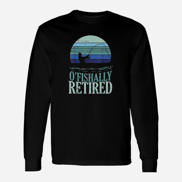 Ofishally Retired Fishing Retro Retirement Long Sleeve T-Shirt