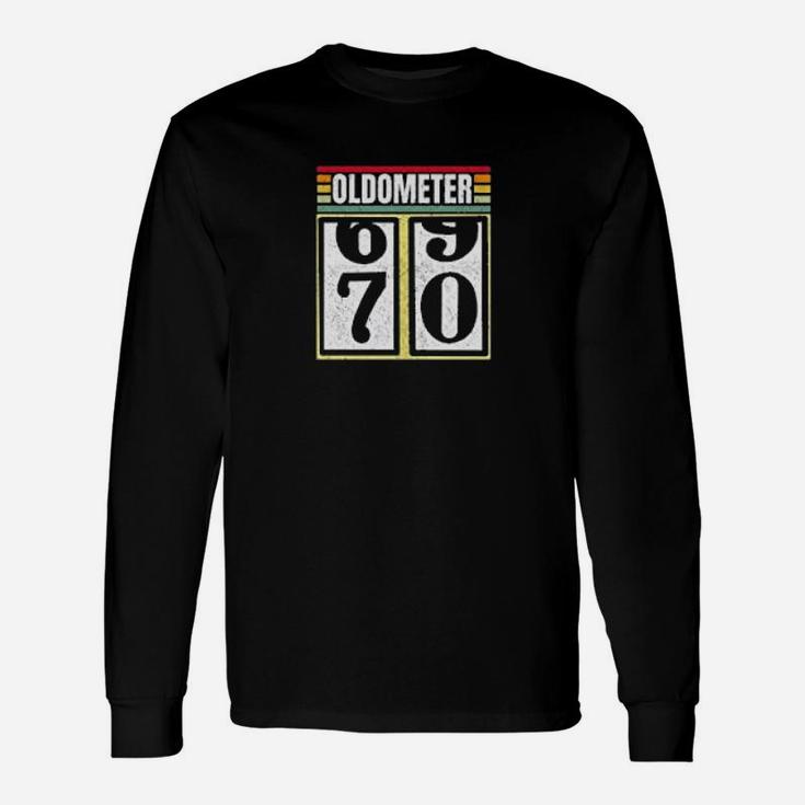 Oldometer 69-70 Years Old Automotive Enthusiasts Bday Long Sleeve T-Shirt