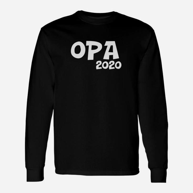 Opa 2020 Schwarzes Langarmshirts mit weißer Schrift, Cooles Geschenk für Großväter