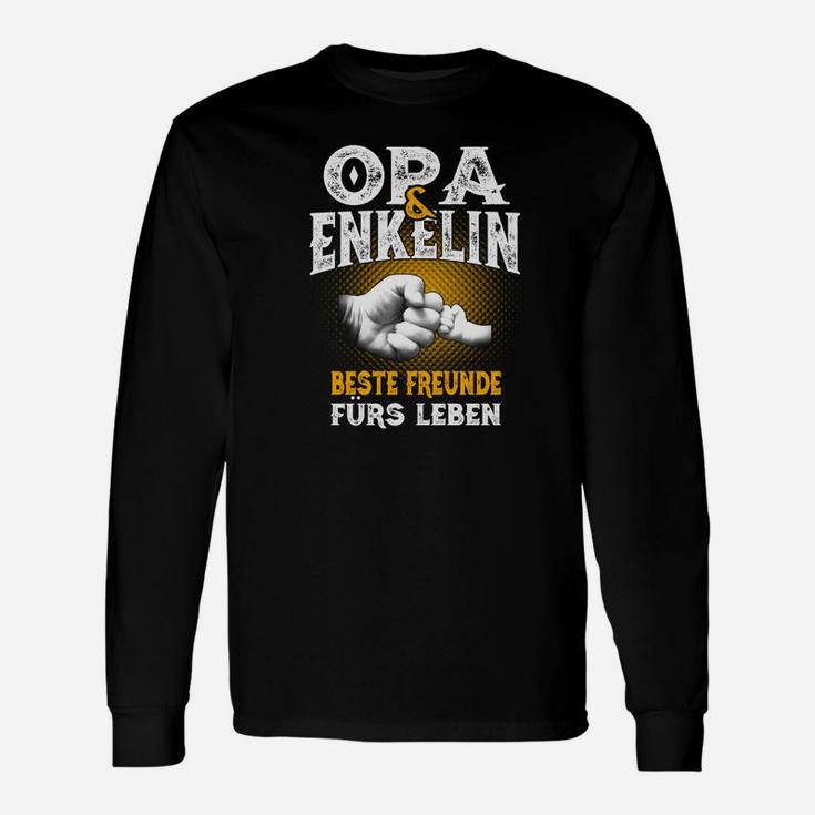 Opa und Enkelin Beste Freunde fürs Leben Schwarzes Langarmshirts, Familien-Design