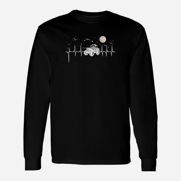 Optimierter Produkt-Titel: Schwarzes Langarmshirts Schlagzeug-Herzfrequenz, Musikfan Design