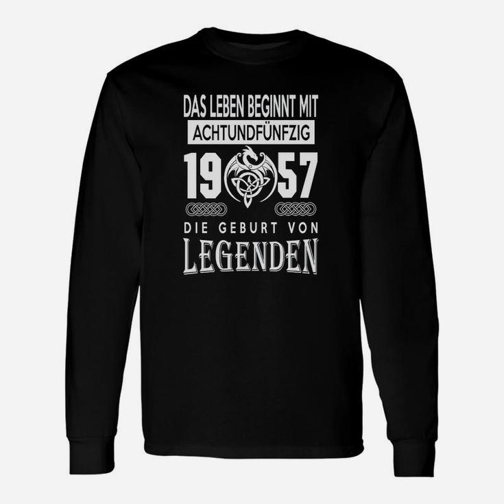 Optimized Product 65. Geburtstag Legenden 1957 Langarmshirts, Beginn eines neuen Lebensabschnitts