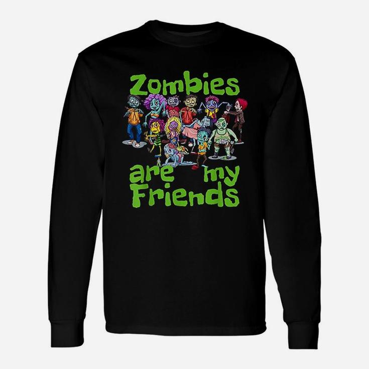 Original Zombies Are My Friends Halloween Long Sleeve T-Shirt
