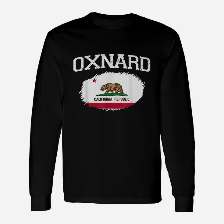 Oxnard Ca California Flag Vintage Usa Sports Long Sleeve T-Shirt