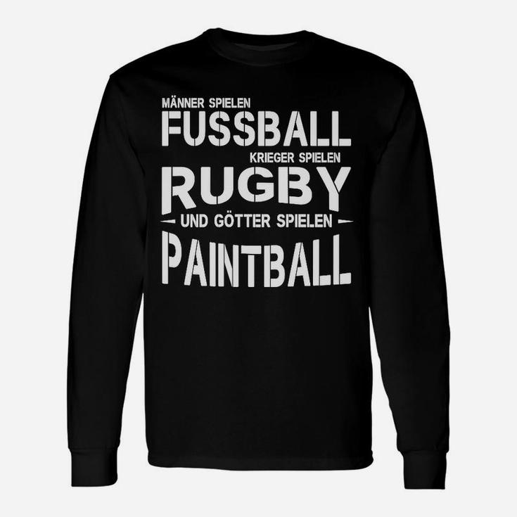 Paintball Götter Herren Langarmshirts, Krieger Rugby Fußball Design