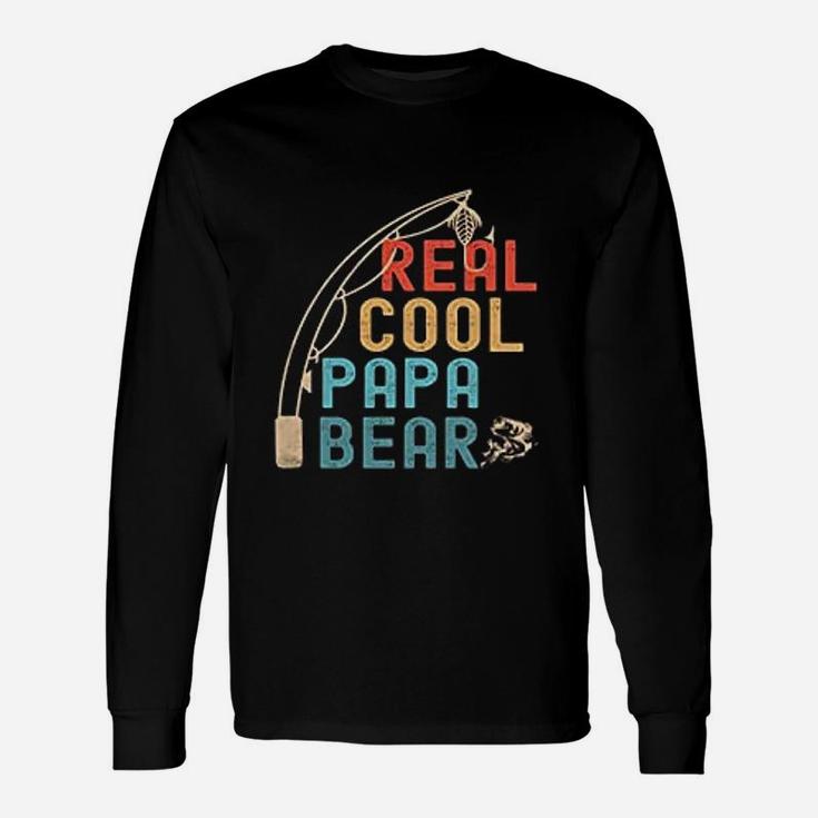 Papa Bear Fishing Reel Cool Papa Bear Long Sleeve T-Shirt