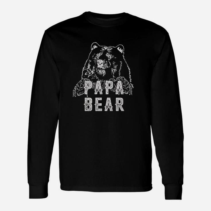 Papa Bear Proud Dad Modern Fit Long Sleeve T-Shirt