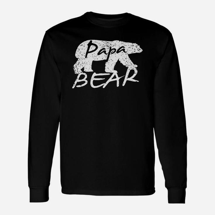 Papa Bear Shirt For Dads Fathers Father Day Long Sleeve T-Shirt