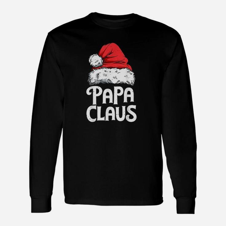 Papa Claus Christmas Dad Santa Matching Pajamas Xmas Long Sleeve T-Shirt