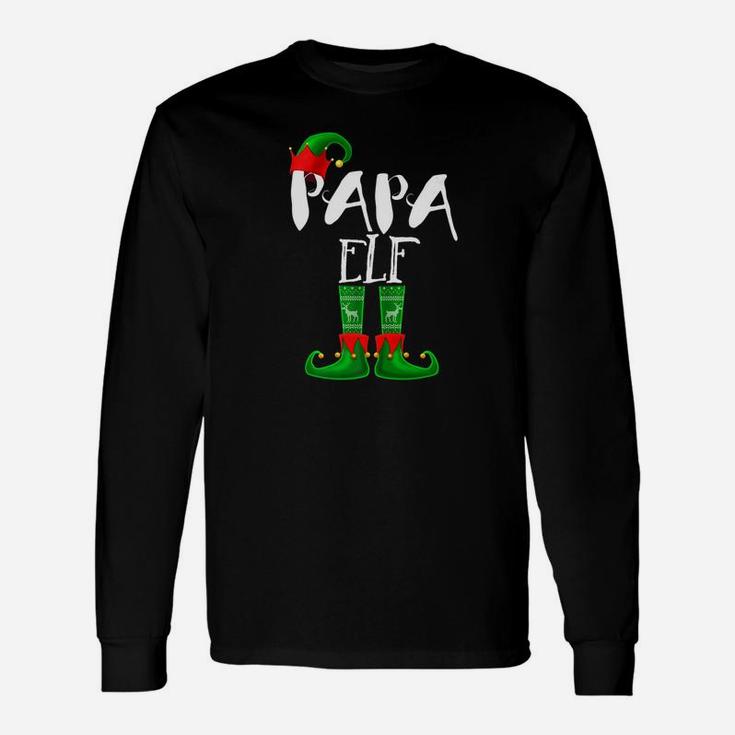 Papa Elf Matching Christmas Pajama Shirt Men Long Sleeve T-Shirt