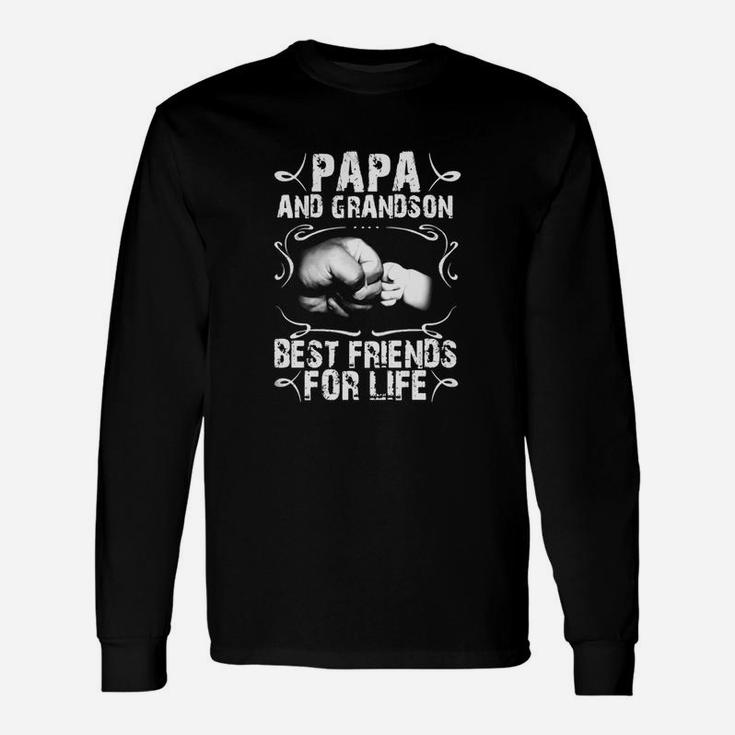 Papa And Grandson Best Friends For Life Best Father Day Long Sleeve T-Shirt