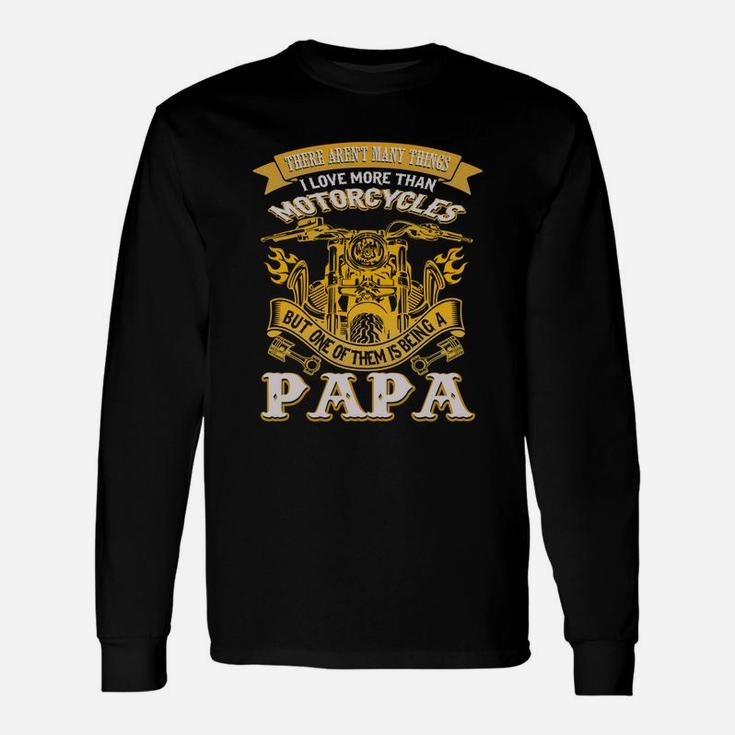 This Papa Loves Motorcycles, best christmas gifts for dad Long Sleeve T-Shirt