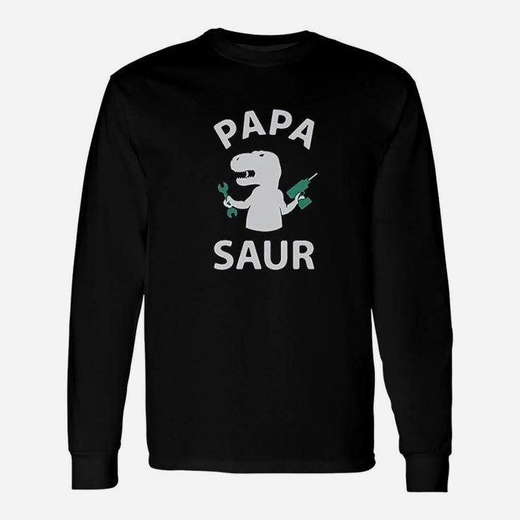 Papa Saur Trex Dad And Baby Saur Daddy And Me Long Sleeve T-Shirt
