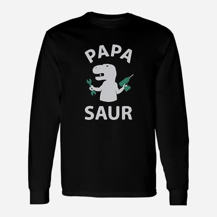 Papa Saur Trex Dad Baby Saur Daddy And Me Matching Long Sleeve T-Shirt