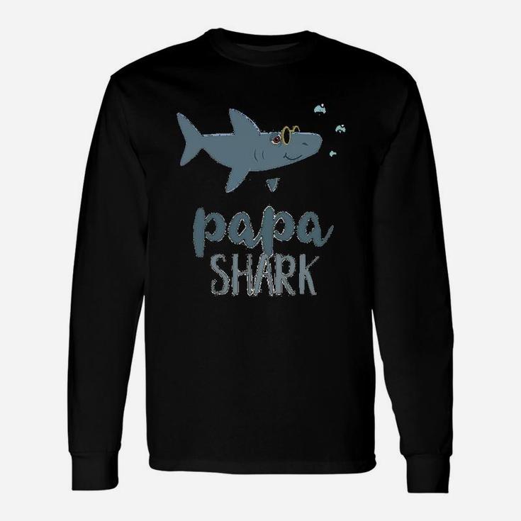 Papa Shark Lovely , dad birthday gifts Long Sleeve T-Shirt