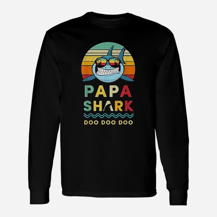 Papa Shark For Papa, best christmas gifts for dad Long Sleeve T-Shirt