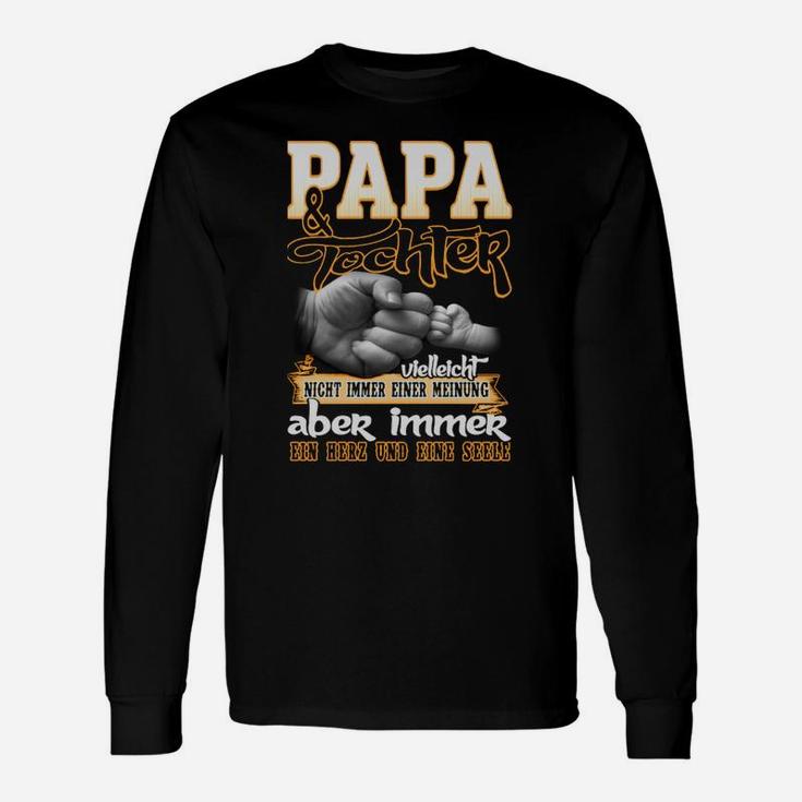 Papa und Tochter Hand in Hand Langarmshirts, Liebevolle Spruch Grafik