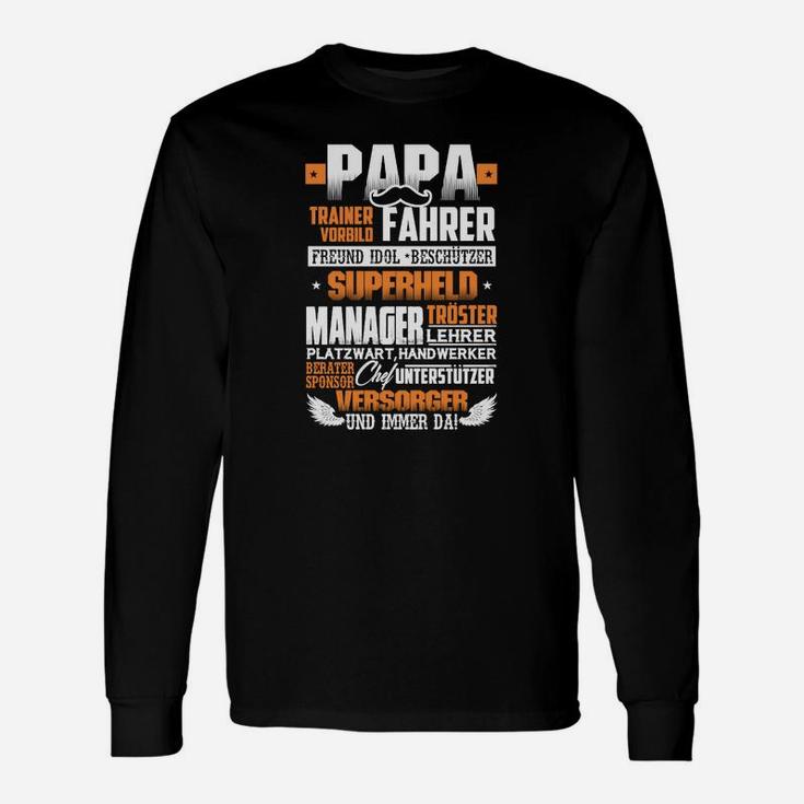 Papa Vorbild Superheld Und Immer Da Langarmshirts