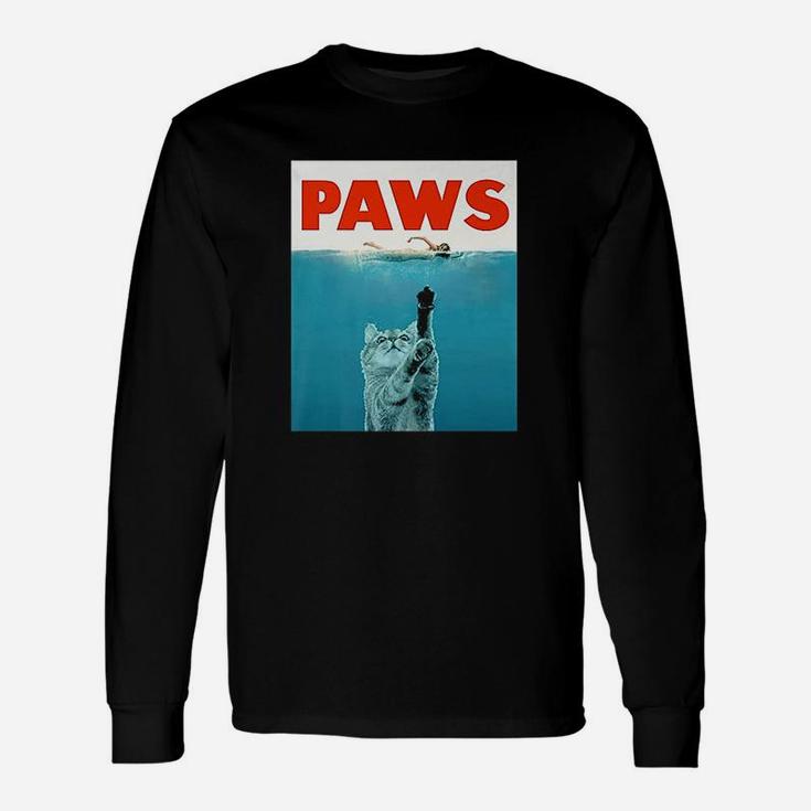 Paws Kitten Meow Parody Cat Lover Long Sleeve T-Shirt