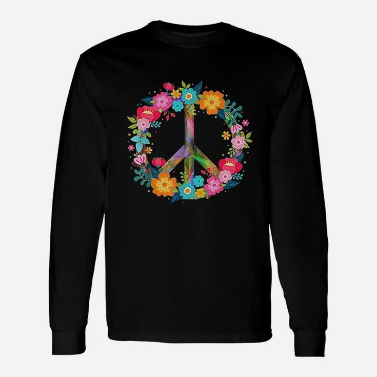 Peace Love Hippie Costume Tie Die 60s 70s Long Sleeve T-Shirt