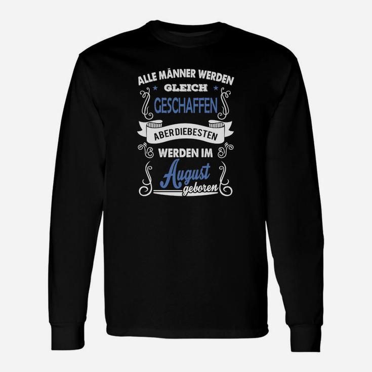 Personalisiertes Geburtstags-Langarmshirts für Männer, August Geburt