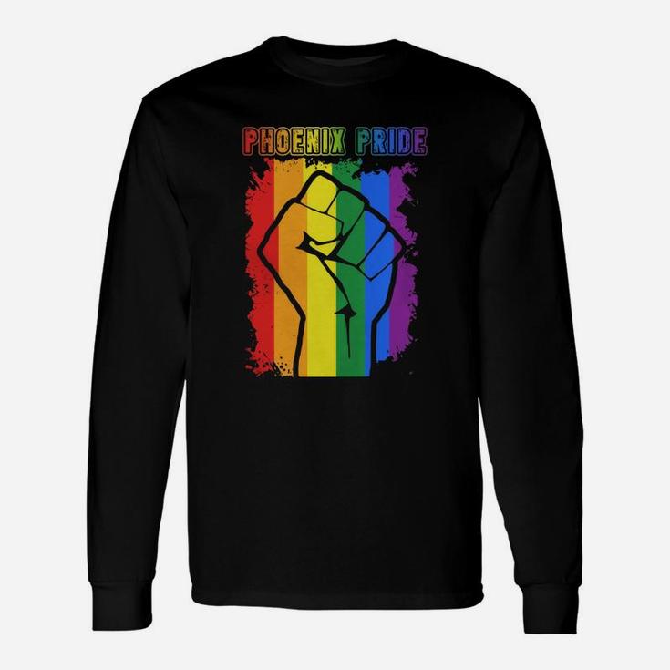 Phoenix Pride Lgbt Rainbow Flag Long Sleeve T-Shirt