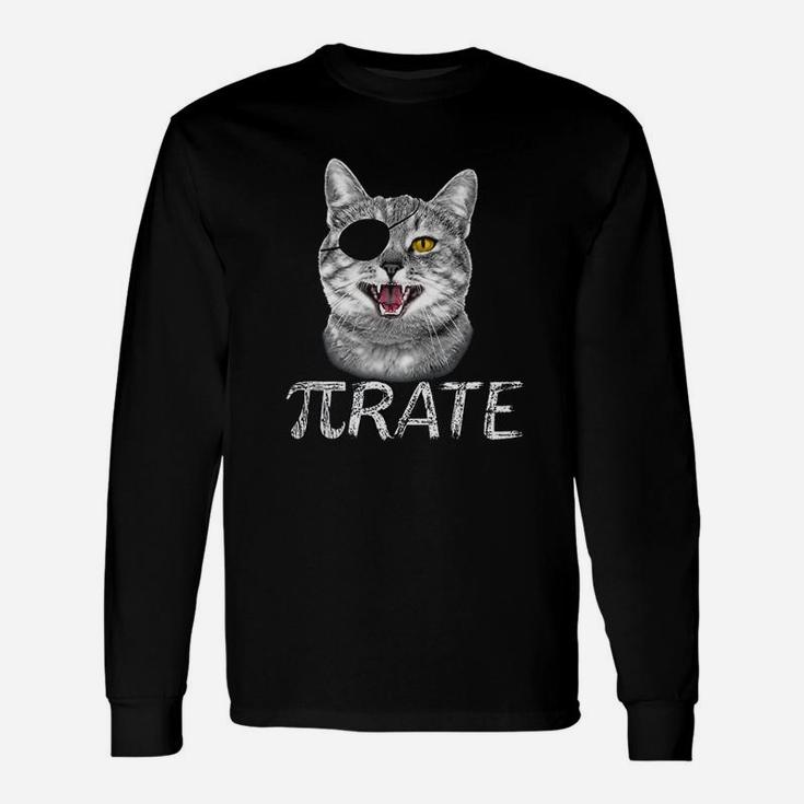 Pi Day Math Science Cat Pirate Long Sleeve T-Shirt | Seseable CA