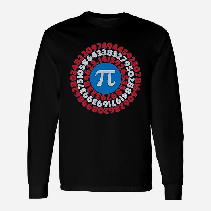 Pi Day Superhero Captain Pi Math Geek Long Sleeve T-Shirt