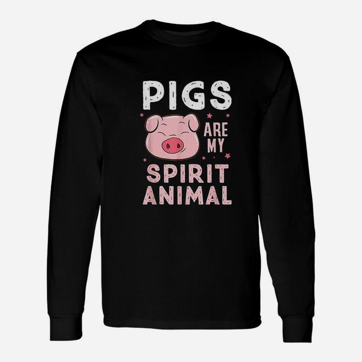 Pigs Are My Spirit Animal Pig Lovers Farmer Long Sleeve T-Shirt