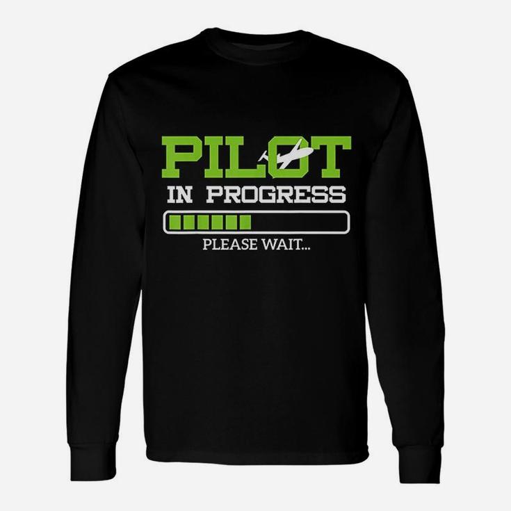 Pilot In Progress Flight Student Idea Long Sleeve T-Shirt