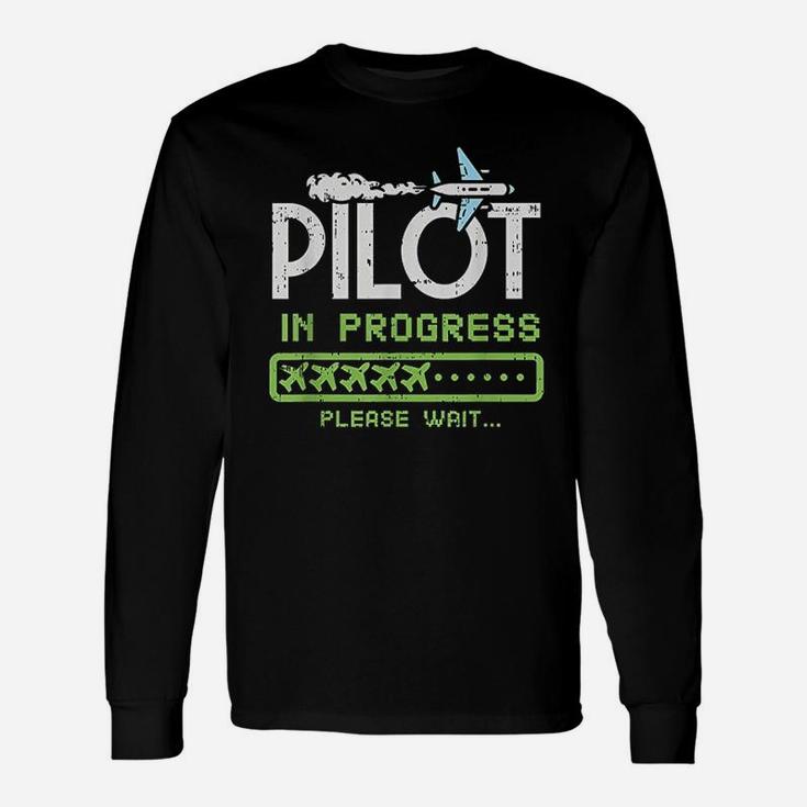 Pilot In Progress Future Pilot Toy Airplane Lovers Long Sleeve T-Shirt