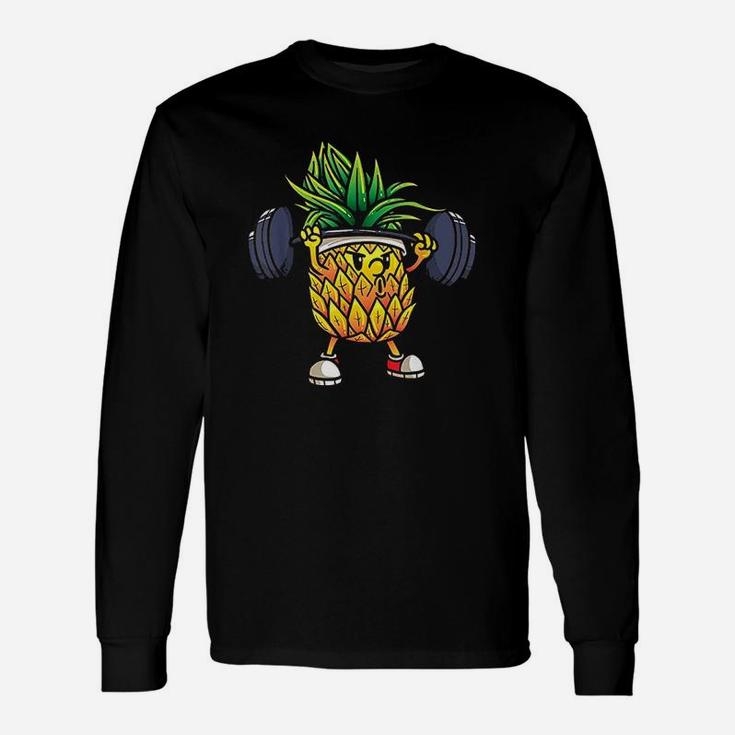 Pineapple Powerlifting Weightlifting Long Sleeve T-Shirt