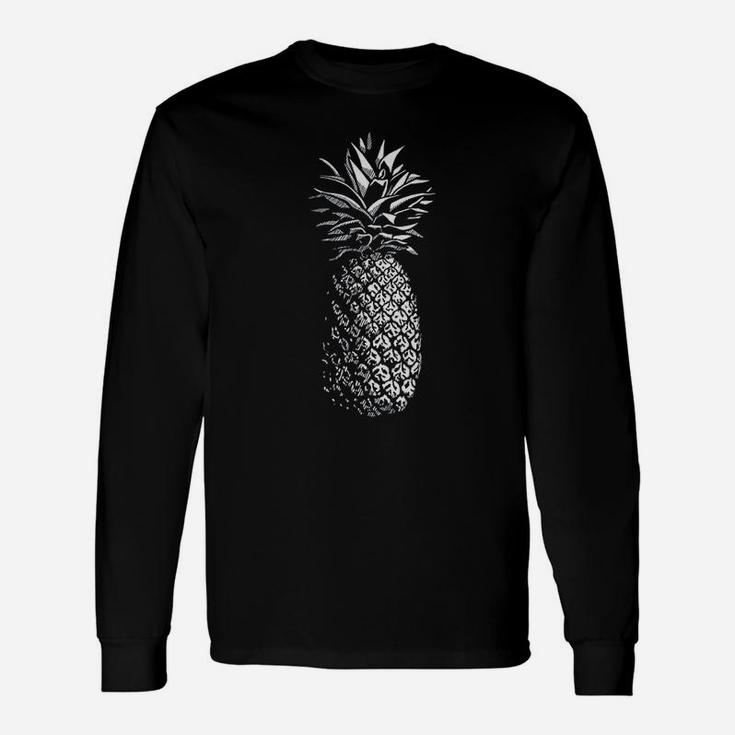 Pineapple Vintage Illustration Long Sleeve T-Shirt
