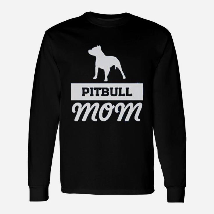 Pitbull Mom Dog Moms Long Sleeve T-Shirt
