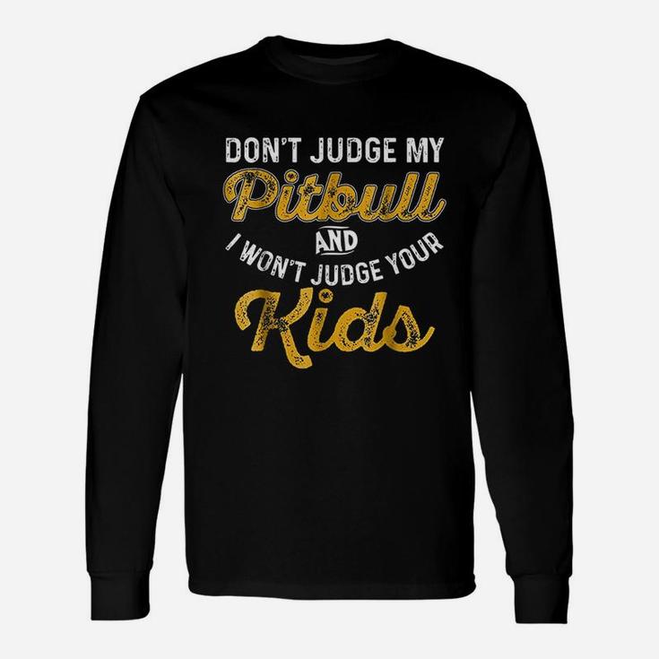Pitbull Parents And Dog Moms And Dads Long Sleeve T-Shirt