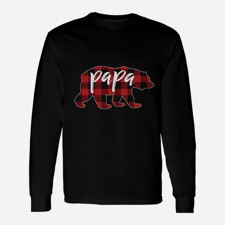 Plaid Papa Bear, best christmas gifts for dad Long Sleeve T-Shirt