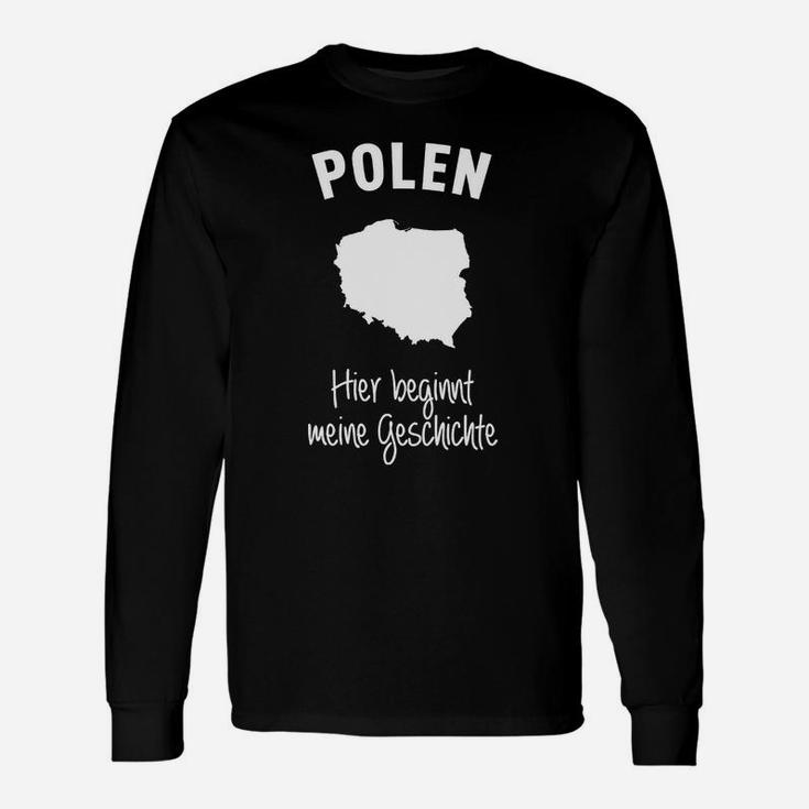 Polen Themen Langarmshirts: Hier Beginnt Meine Geschichte