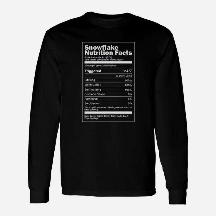 Political Snowflake Social Justice Warrior Facts Graphic Long Sleeve T-Shirt